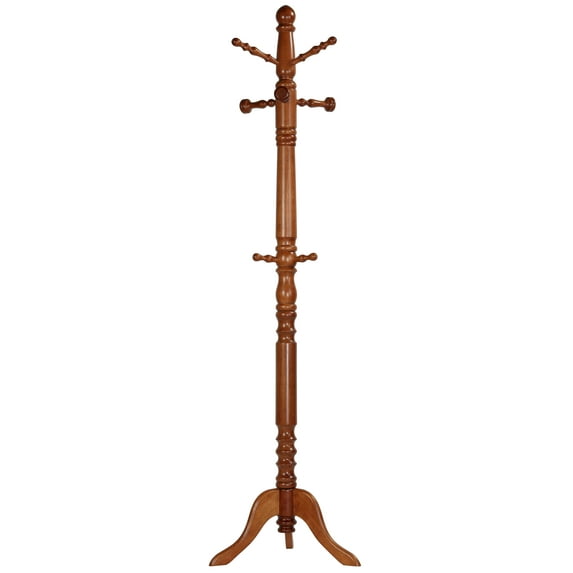 Cortesi Home Rachel Wooden Swivel Coat Rack, Oak