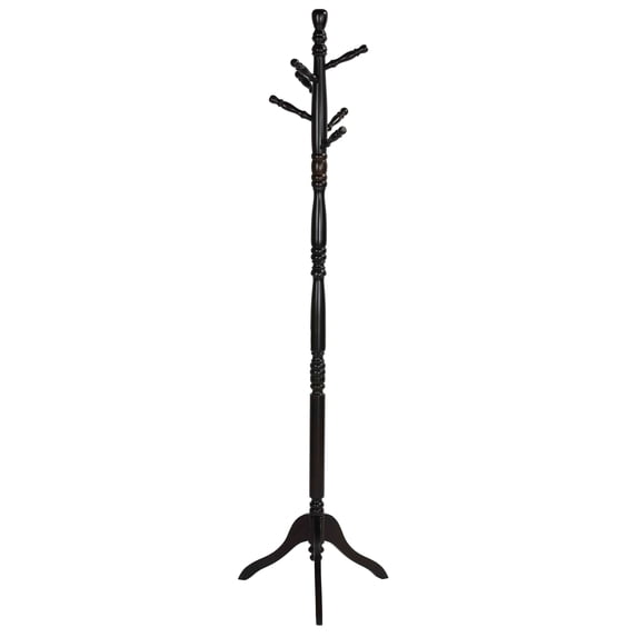 Cortesi Home Ross Wooden Swivel Coat Rack, Walnut