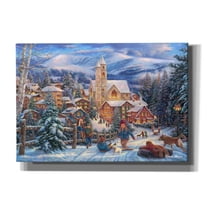 Cortesi Home 'Sledding to Town' by Chuck Pinson, Canvas Wall Art, 18"x26"