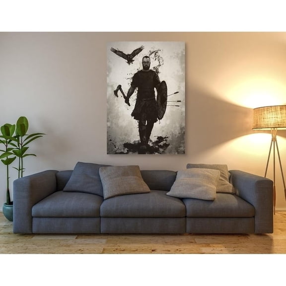 Cortesi Home "To Valhalla" by Nicklas Gustafsson, Giclee Canvas Wall Art - Black