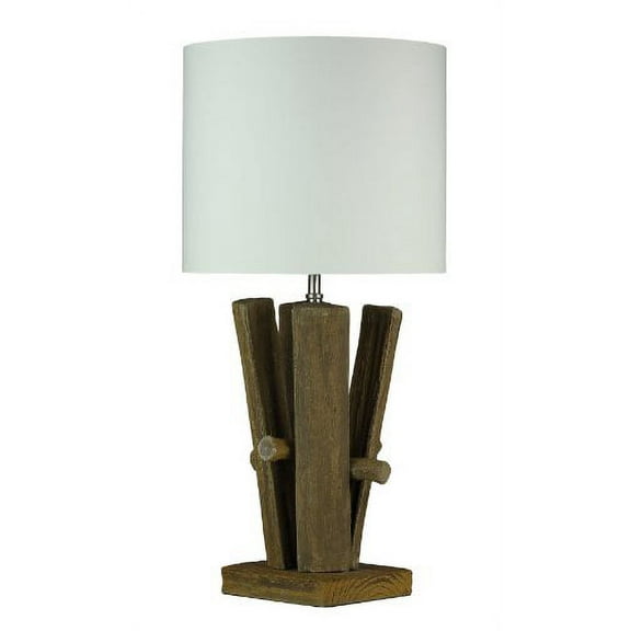Cortesi Home Yellowstone Table Lamp with a Cream Shade