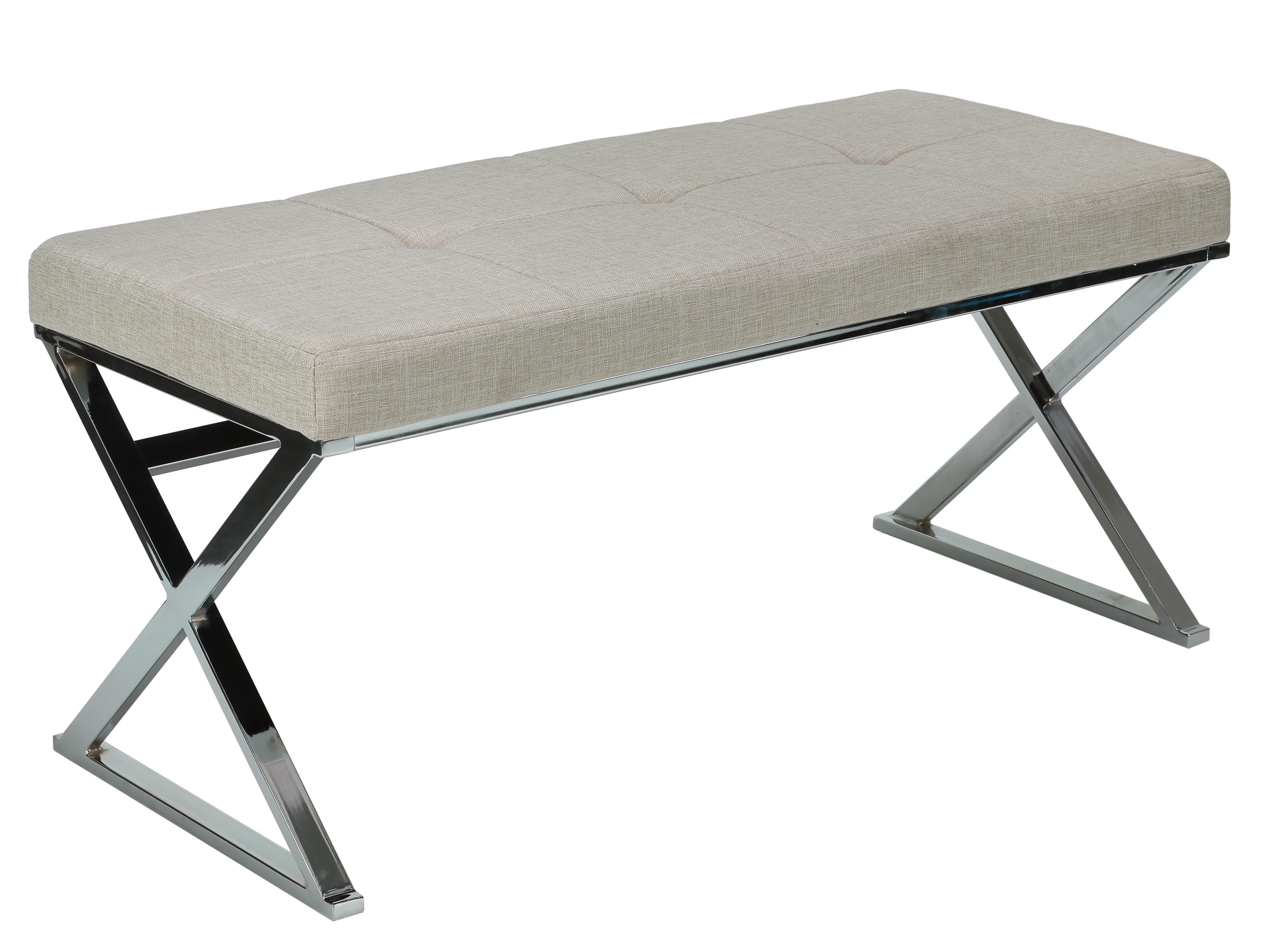 Letto matrimoniale in metallo bianco 140x200 SENCHA stile contemporaneo