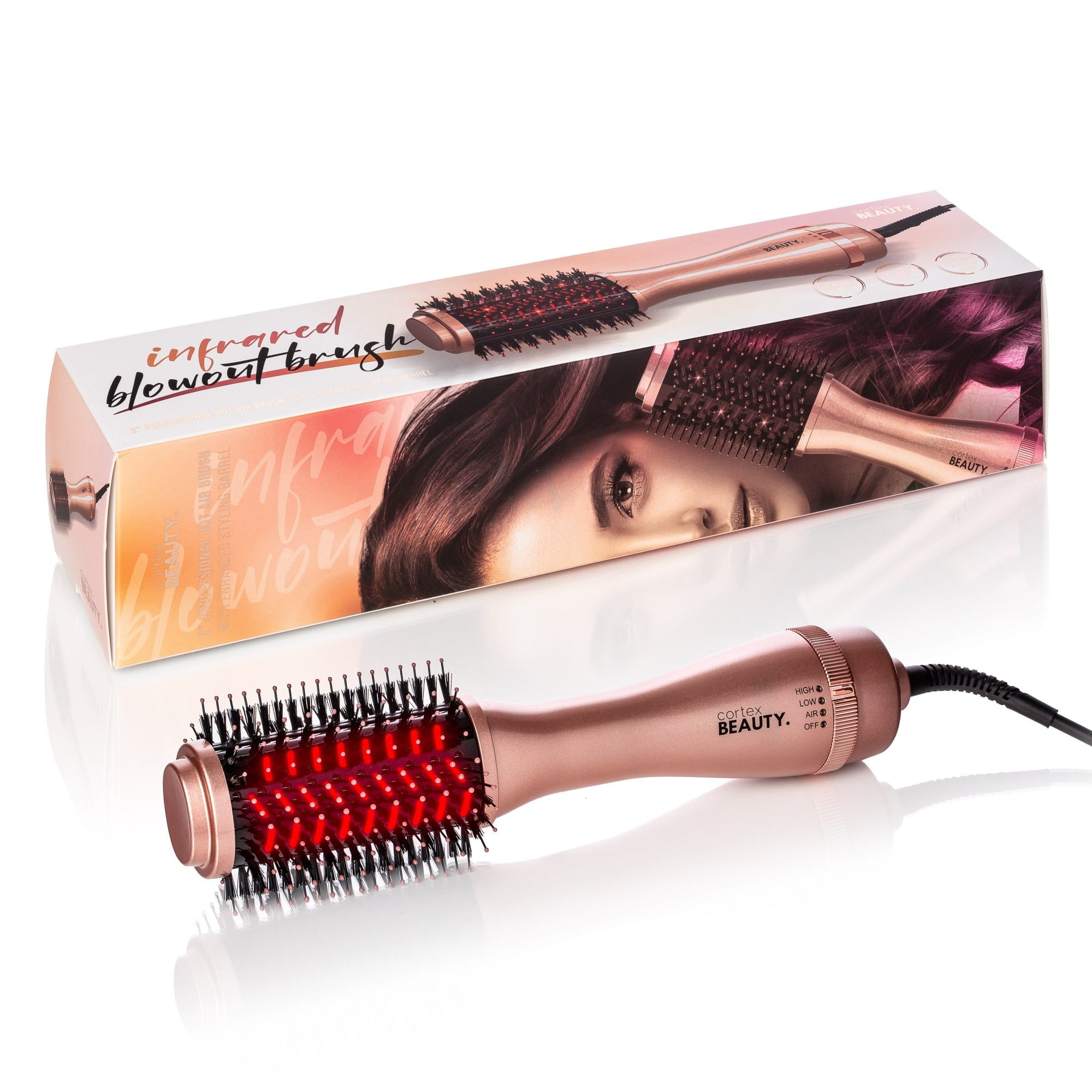 Cortex Beauty 2" Infrared Professional Blowout Hot Brush, Dryer, and