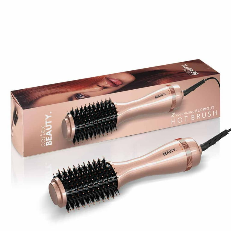 Cortex Beauty 2 Volumizing Blowout Hot Brush for Straight and Curly Styles with Anti Frizz Power