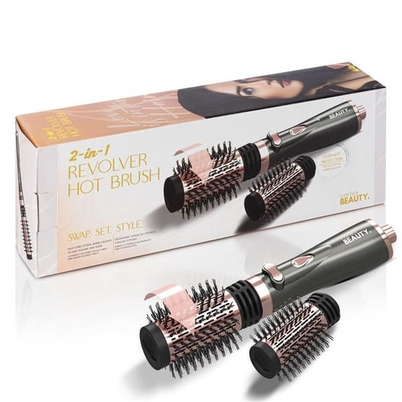 Cortex Beauty | 2-in-1 Revolving Hot Blow Dryer Brush for Frizz Free Shiny Blowouts at Home