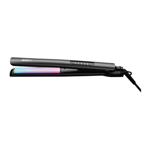 Cortex Beauty CB-ULTSLM-BLKRW Cortex Beauty | UltraSlim Digital 1' Flat Iron | Black with Rainbow Plates