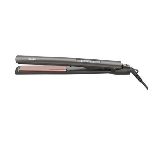 Cortex Beauty CB-ULTSLM-GRY Cortex Beauty | UltraSlim Digital 1' Flat Iron | Gray with Rose Gold Plates