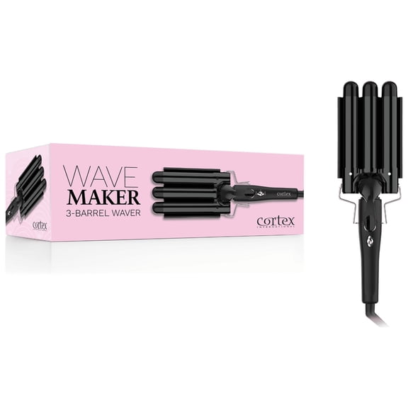 Cortex International | 1" Three Barrel Temperature Adjustable Hair Crimping Dual Voltage Wave Maker