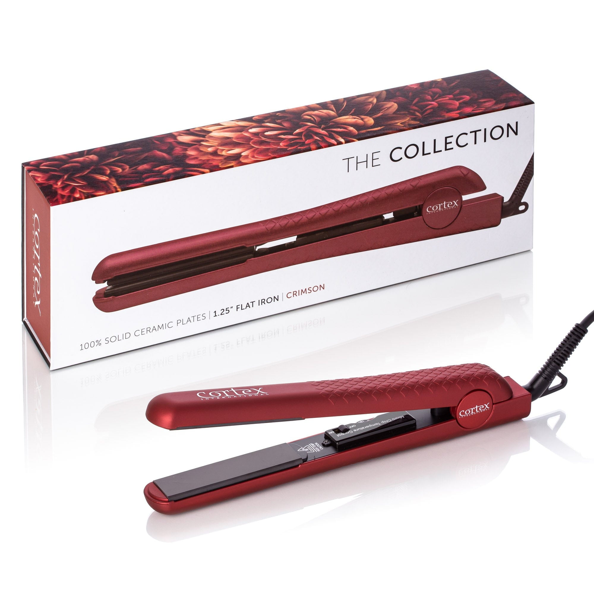 Cortex International The Collection 1.25 100 Solid Ceramic Ionic Far Infrared Technology Flat Iron Walmart