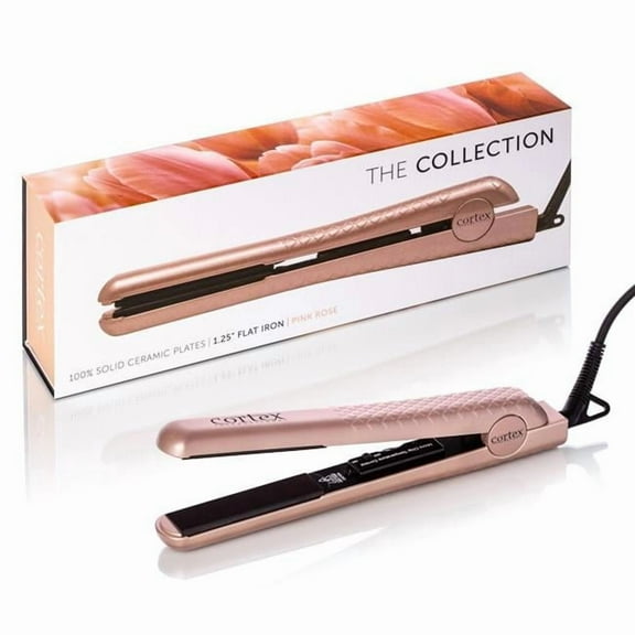 Cortex International CTX-FI-PNKR-TC The Collection - 1.25' 100% Solid Ceramic Ionic & Far-Infrared Technology Flat Iron