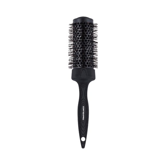 Cortex Professional - 1.25 in. Thermal Boar Hair and Nylon Bristled Color Changing Heat Activated Round Brush - BLACK WOOD