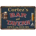 thumbnail image 1 of Cortez's Green Bar & Tavern Rustic Sign Decor 8x12 108120047628, 1 of 1