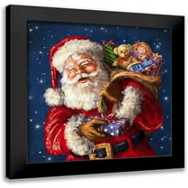 Corti, Marcello 12x12 Black Modern Framed Museum Art Print Titled - Jolly Old St. Nick