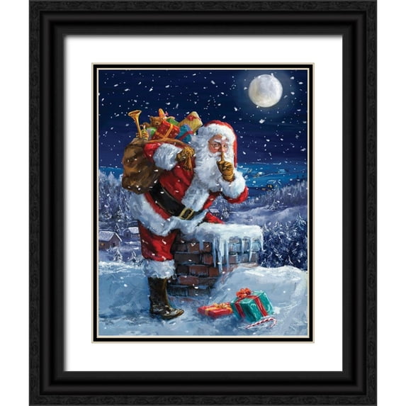 Corti, Marcello 26x32 Black Ornate Wood Framed with Double Matting Museum Art Print Titled - Caught In The Act