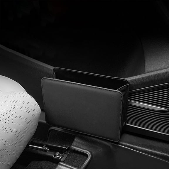 Cortical Car Pocket Handbag Leather Hanging Storage Box Foldable Multi-Function Car Seat Organizer Purse Holder for Small Items and Accessories