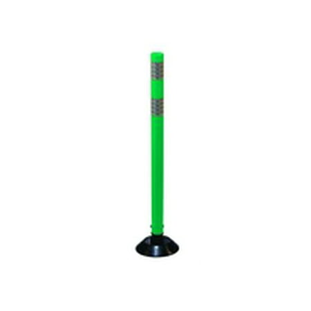 Cortina 04-36-GWG 36" Tubular Delin Green Post - (2)3" White High Intensity Prismatic Collars (7 Pack)