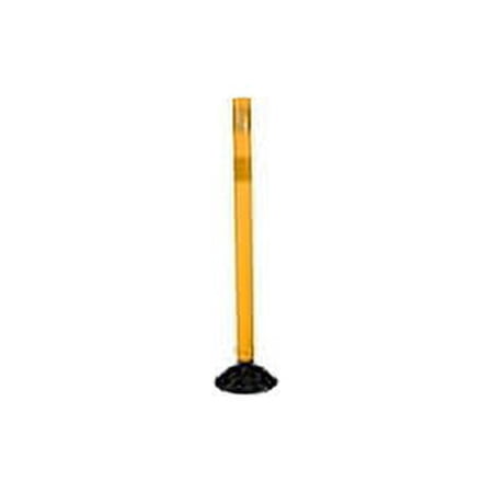 Cortina 04-36-YYG 36" Tubular Delin Yellow Post - (2)3" Yellow High Intensity Prismatic Collars (7 Pack)