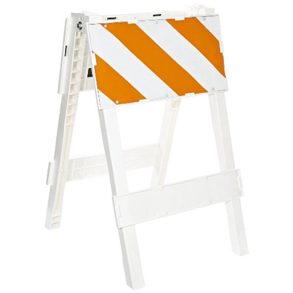 Cortina 97-01-001 Polypropylene Type I Folding Barricade, 24" Width x 40" Height, Orange on White$$Safety & Emergency