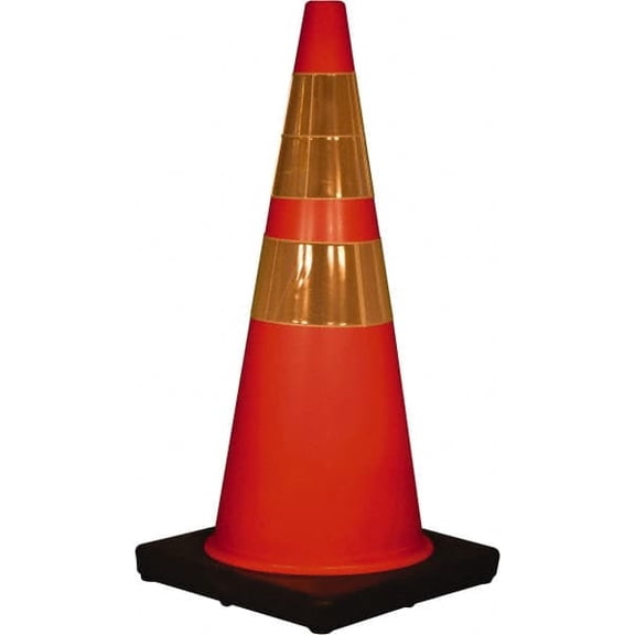 PRO-SAFE 28" High, Orange Traffic Cone with Base 14" Base Width, 7 Lb, PVC