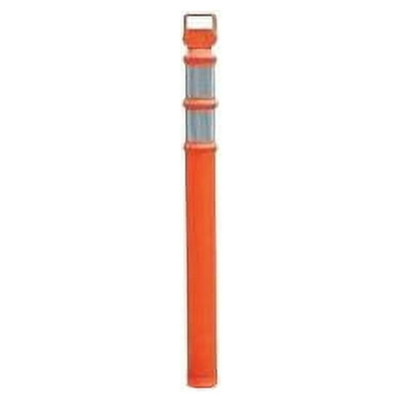 Cortina Safety Products 45'' Orange Polyethylene Easy Grab Flared Delineator Post With (2) 3'' Hi-Intensity Stripes