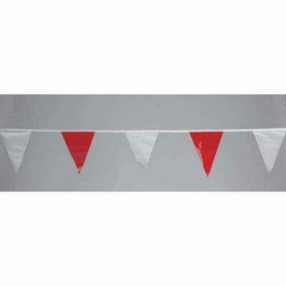 1PACK Cortina Safety Products Pennants,Vinyl,Red-White,60 ft. 03-401-60 03-401-60 ZO-G1726426