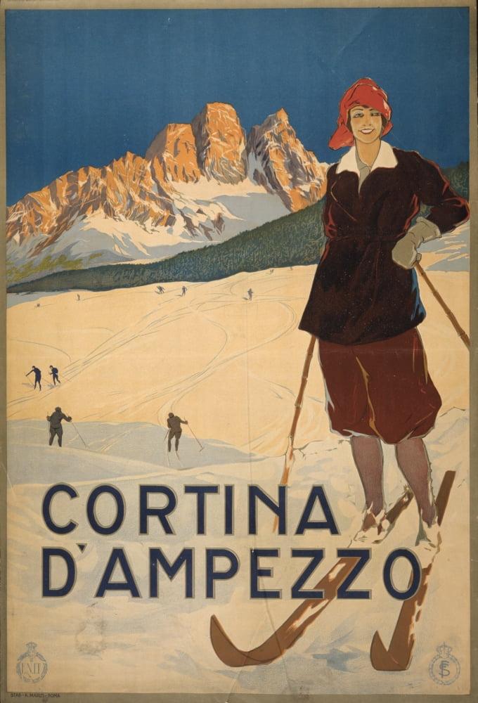 Cortina dAmpezzo c1920 Canvas Art - Unknown (24 x 36)