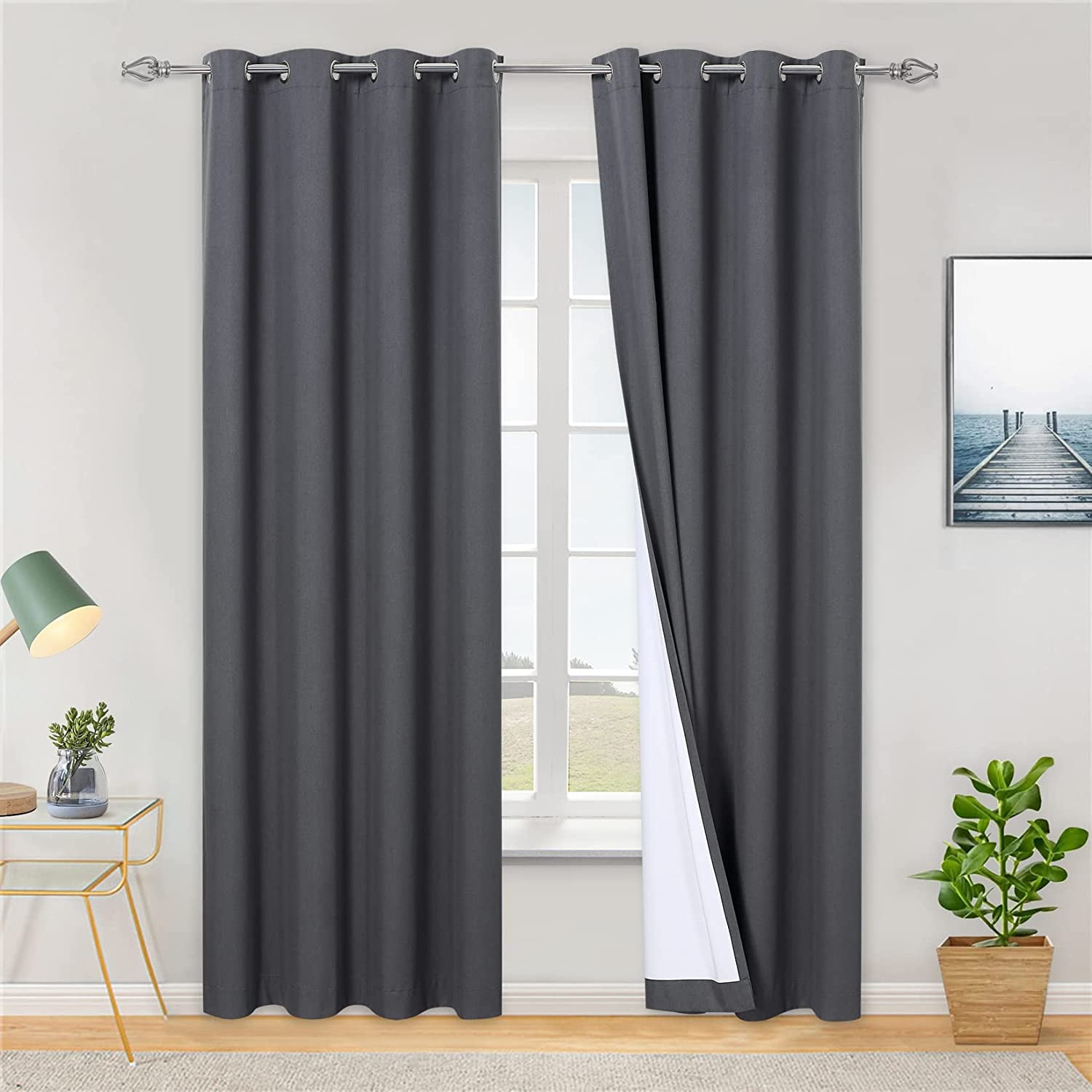 Cortina blackout de terciopelo suave extra ancha para divisor de  habitación, cortinas con aislamiento térmico para dormitorio, cortina de  tratamiento