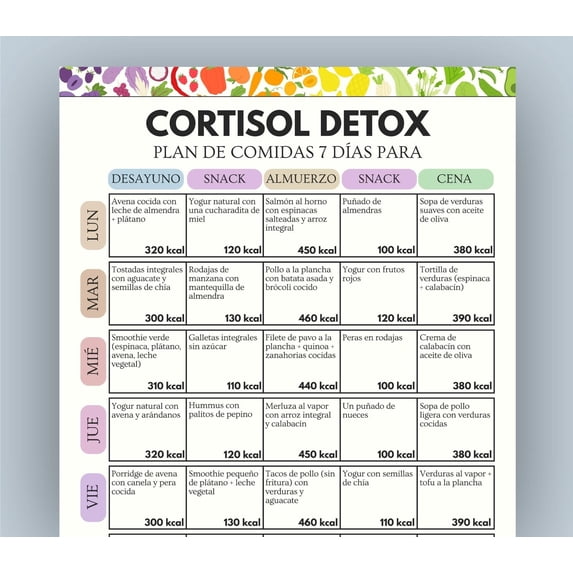 Cortisol Detox Diet Plan Poster, Cortisol Diet Poster, Stress-Resistant ...