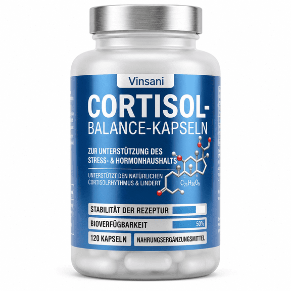 Cortisol Support Supplement for Women & Men, Ashwagandha Rhodiola L-Theanine Magnesium Bisglycinate Capsules, Calm Mood, Focus & Sleep Routine Support, 120 Vegetarian Capsules