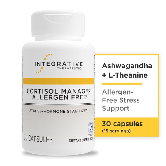Integrative Therapeutics Cortisol Manager Allergen Free, 30 Capsules (15 Servings)
