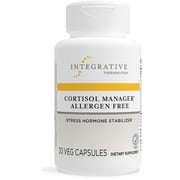 Cortisol Manager Allergen Free - Integrative Therapeutics - with Ashwagandha, L-Theanine - Reduces Stress to Support Sleep* - Supports Adrenal Health* - 30 Count