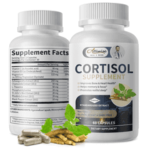 Cortisol Supplement,10-in-1 Cortisol Reducer Manager for Women and men,with Magnesium, Ashwagandha,Rhodiola, L-Theanine,Balanced Cortisol Levels for Mood,Sleep Support, 60 ct