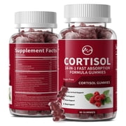 Cortisol Supplements Gummies for Women,Cortisol Gummies with Ashwagandha Rhodiola Rose Support Relaxation & Focus, 90 Count2 Pack