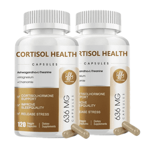 Cortisol Supplements for Women & Men - 10-in-1 Cortisol Reducer Manager with Ashwagandha, Magnesium - Lower High Cortisol Levels, Relaxation & Night Support, Non-GMO, 240 CT, 2 Pack