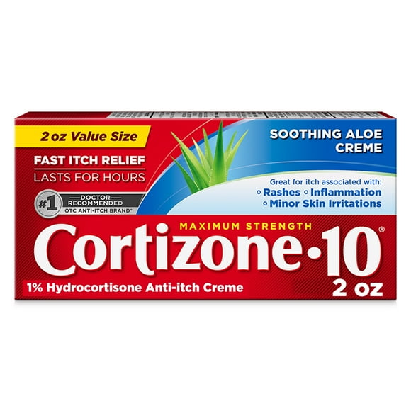 Cortizone-10 1% Hydrocortisone Anti Itch Cream for Eczema and Bug Bite Relief, Maximum Strength, 2 oz
