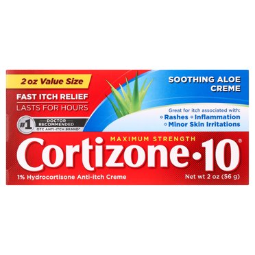 Cortizone-10 1% Hydrocortisone Anti Itch Cream for Eczema and Bug Bite Relief, Maximum Strength, 2 oz