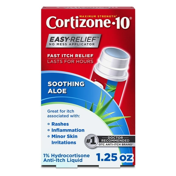 Cortizone-10 1% Hydrocortisone Anti Itch Roll-on Liquid for Eczema and Bug Bite Relief, Maximum Strength, 1.25 fl oz