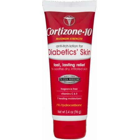 Cortizone-10 Anti-Itch Lotion for Diabetics' Skin 3.4 oz (Pack of 2)