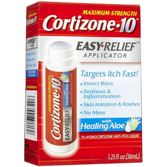 Cortizone 10 Easy Applcto Size 1.25z Cortizone 10 Easy Relief Applicator With Healing Aloe 1.25oz
