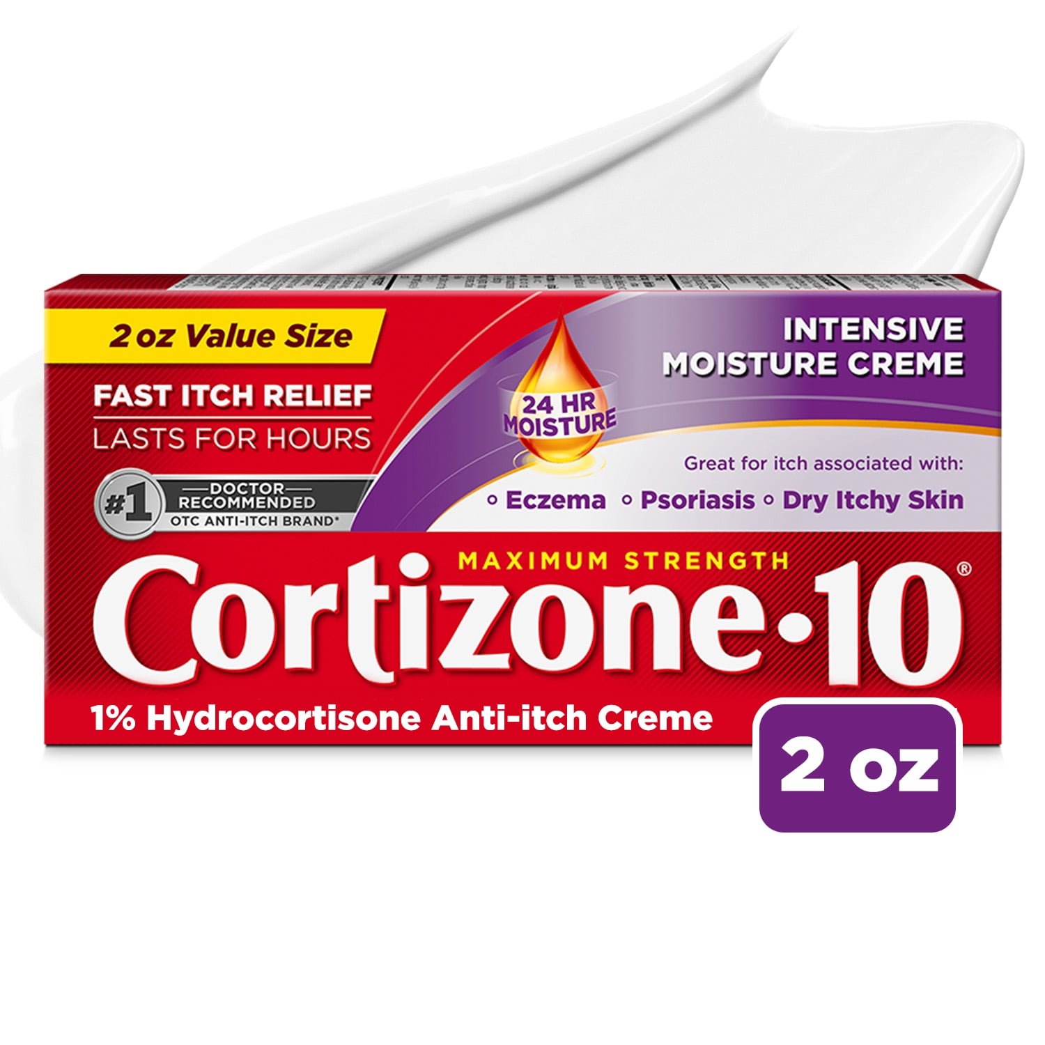 Cortizone10 Intensive Moisture 1 Hydrocortisone Anti Itch Cream for