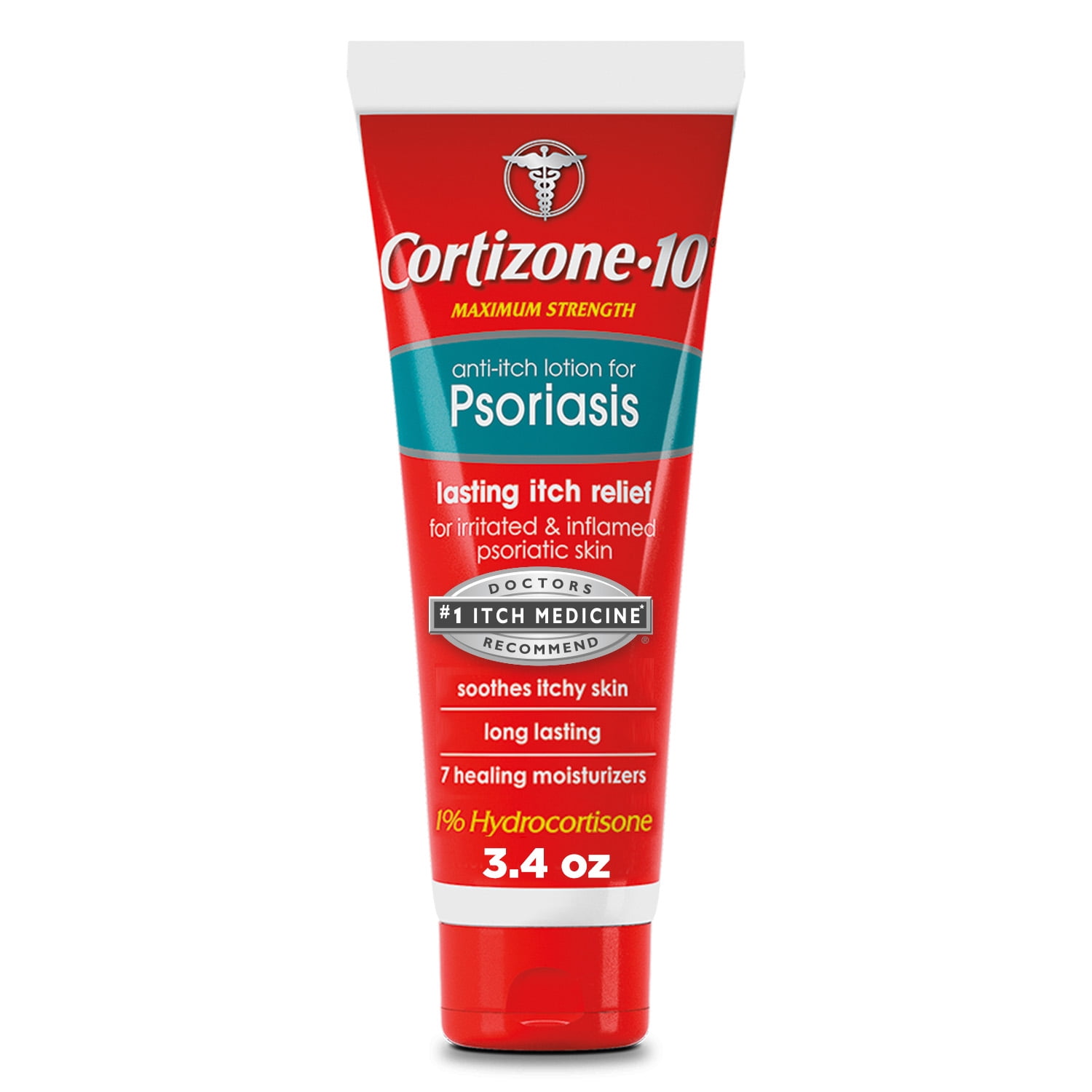 Cortizone-10 Maximum Strength 1% Hydrocortisone Anti-Itch Lotion for Psoriasis 3.4oz