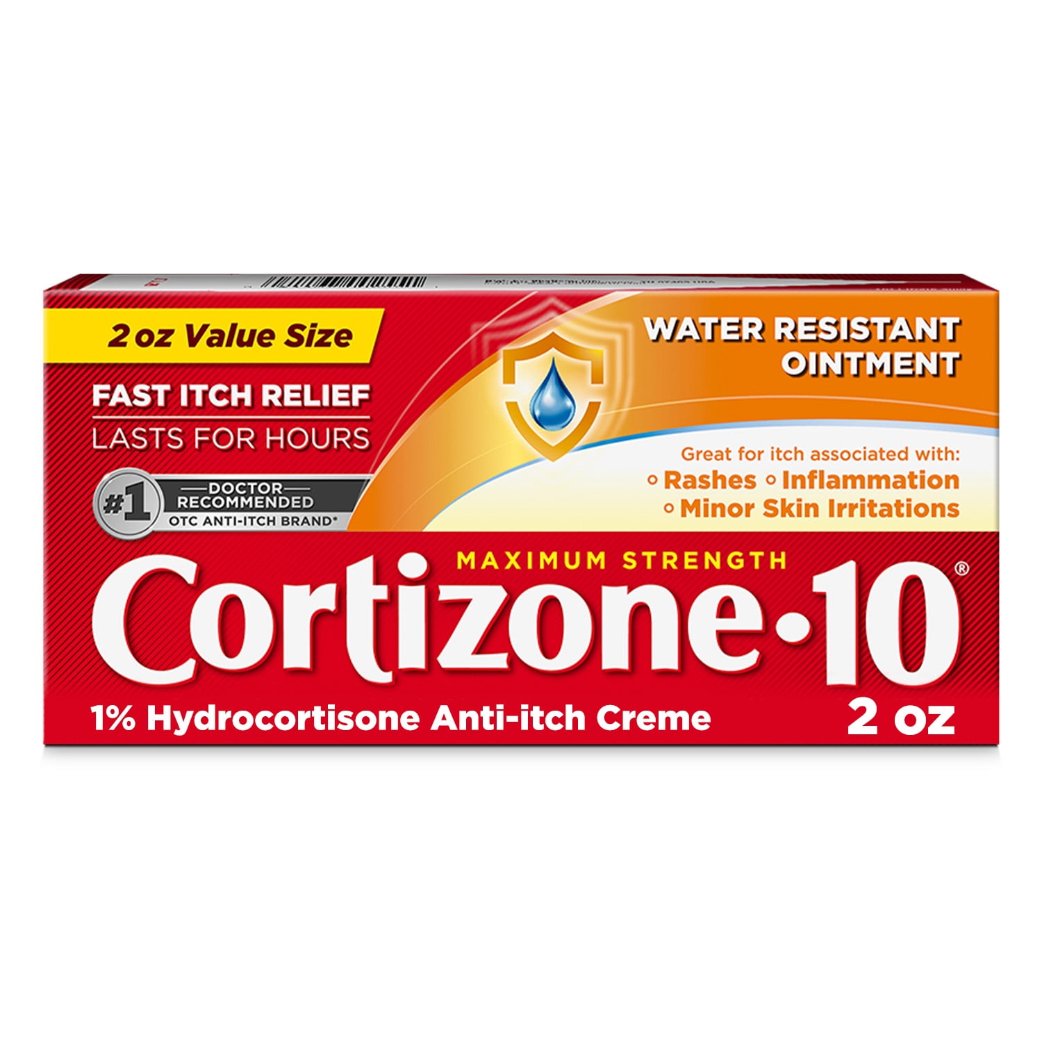 Cortizone-10 Maximum Strength 1% Hydrocortisone Anti-Itch Water Resistant Ointment 2oz