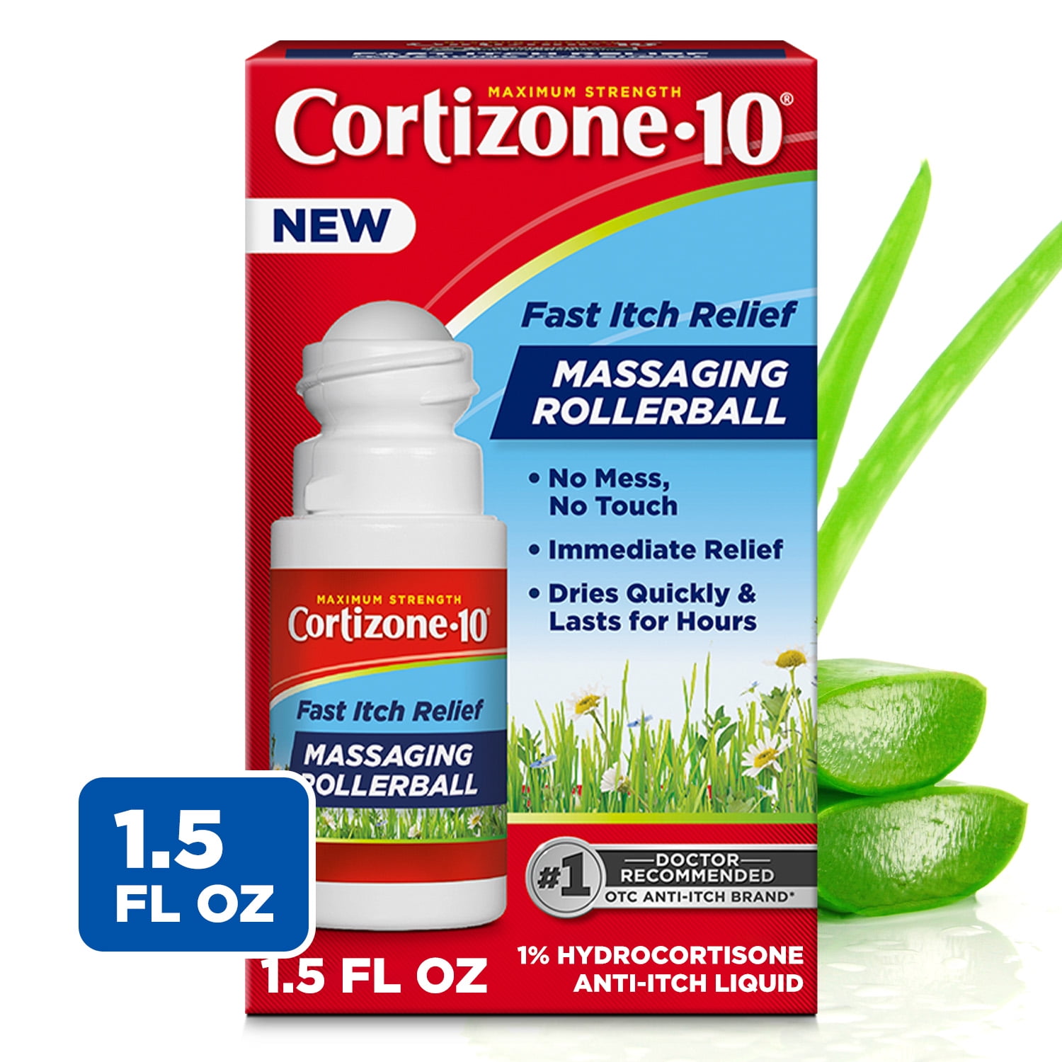 Cortizone10 Massaging Rollerball 1 Hydrocortisone Anti Itch and Bug