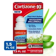 Cortizone-10 Maximum Strength 1% Hydrocortisone Fast Itch Relief with Massaging Rollerball 1.5oz