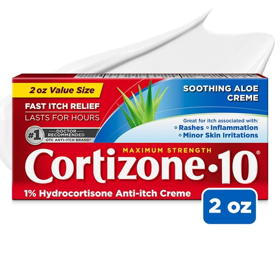 Cortizone 10 Maximum Strength Anti-Itch Cream with Soothing Aloe (Pack of 16)