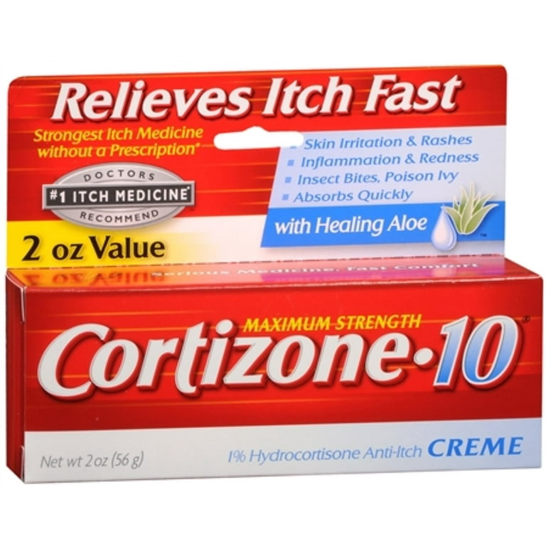 Cortizone-10 Max Strength Relief Cream with Aloe, 2 oz - Walmart.com