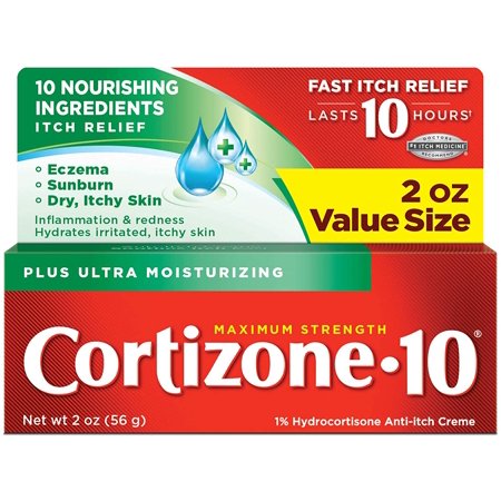 Cortizone-10 Plus Maximum Strength 1% Hydrocortisone Anti-Itch Ultra Moisturizer Creme - 2 Oz