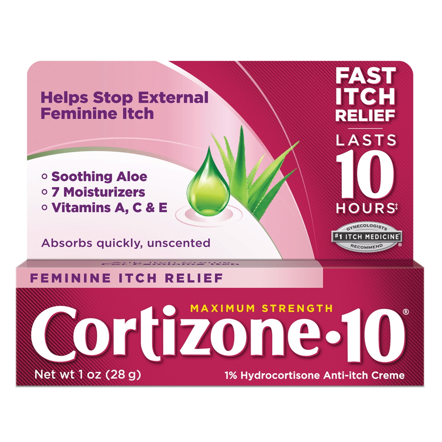 Cortizone 10 Maximum Strength Feminine Itch Relief Crème 1 Oz.
