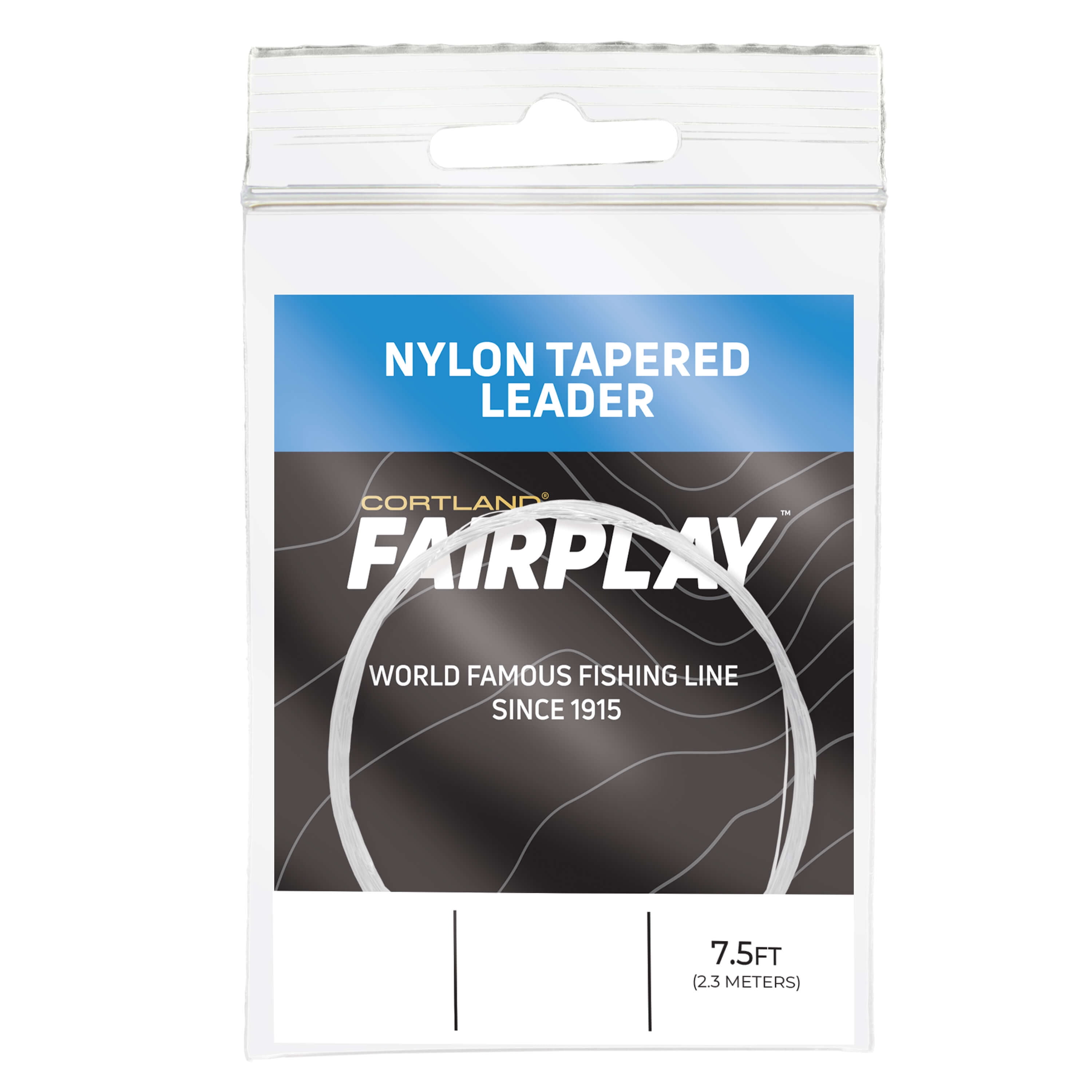 Cortland Fairplay 7.5' Tapered Leader, No Loop, 4X, 6-Pound Test, 605053