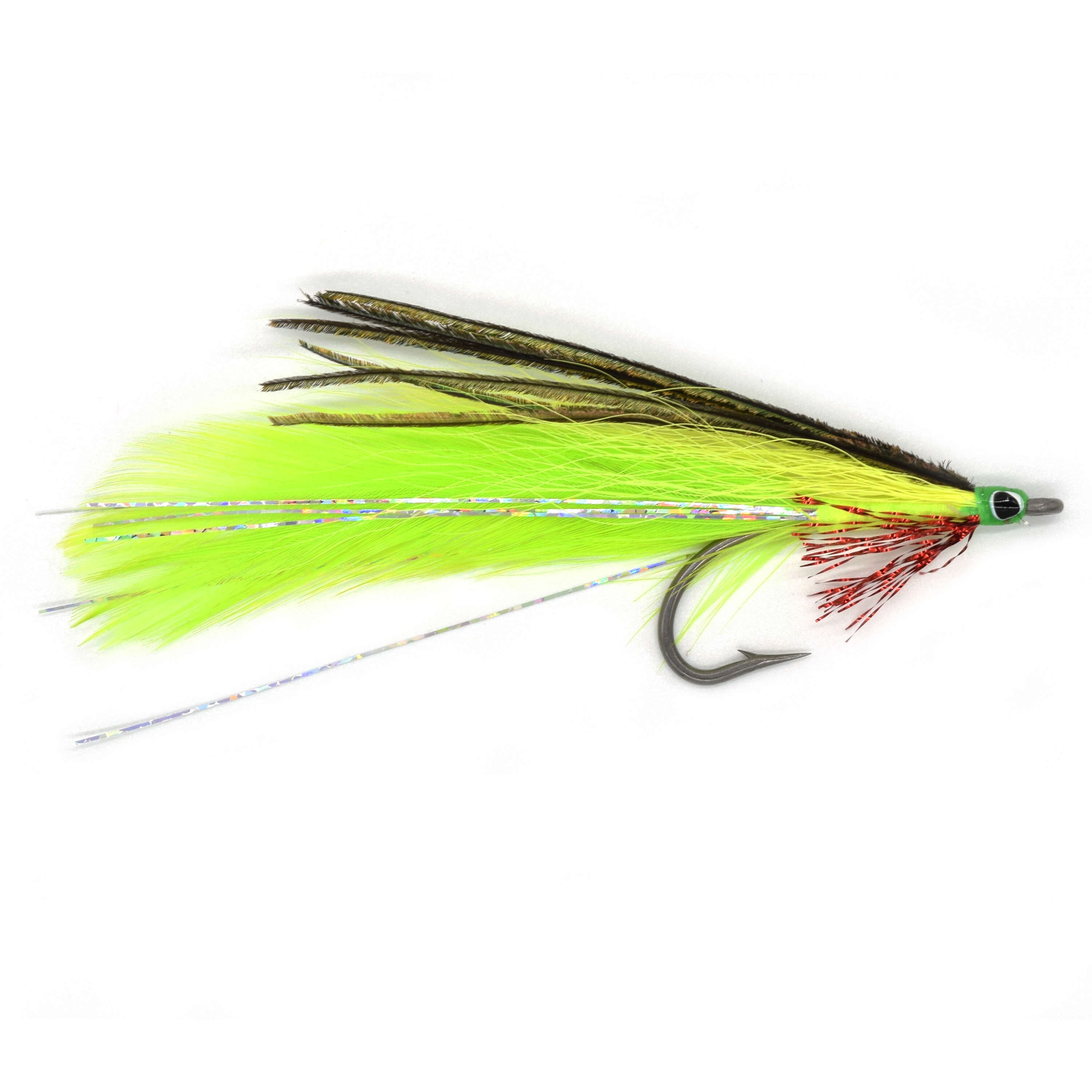 Cortland Fairplay Chartreuse Deceiver Saltwater Fly Pattern, 665194, Size: Assorted